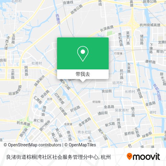 良渚街道棕榈湾社区社会服务管理分中心地图