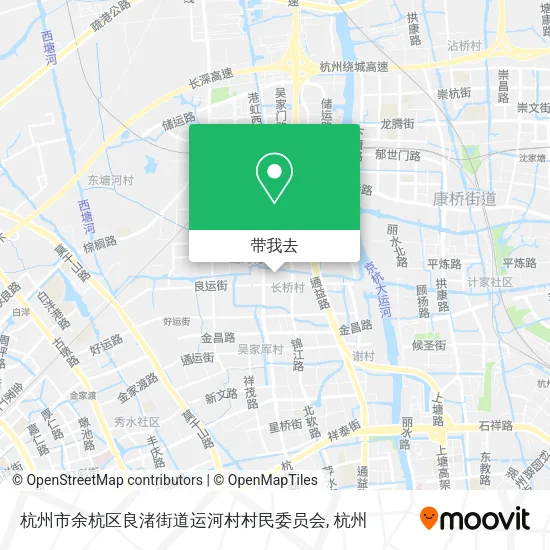 杭州市余杭区良渚街道运河村村民委员会地图