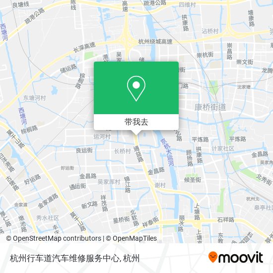 杭州行车道汽车维修服务中心地图