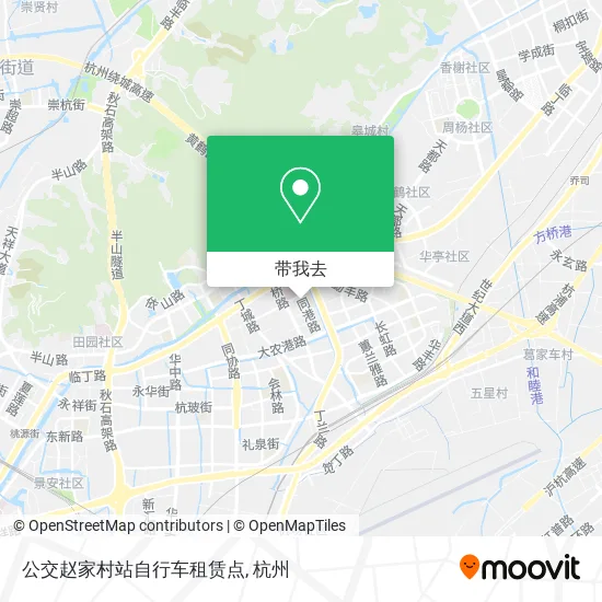公交赵家村站自行车租赁点地图