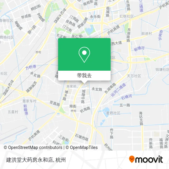 建洪堂大药房永和店地图