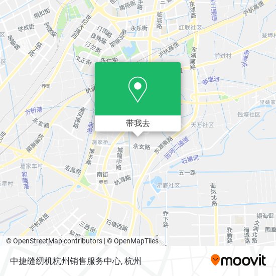 中捷缝纫机杭州销售服务中心地图