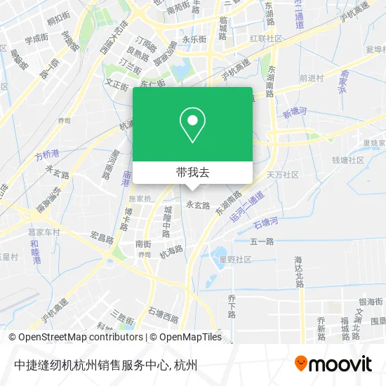中捷缝纫机杭州销售服务中心地图