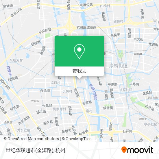 世纪华联超市(金源路)地图