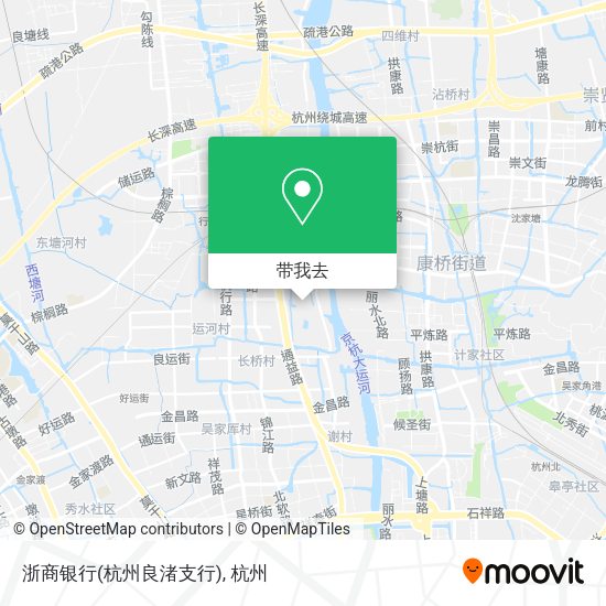 浙商银行(杭州良渚支行)地图