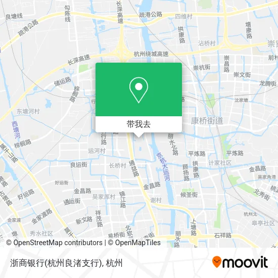 浙商银行(杭州良渚支行)地图