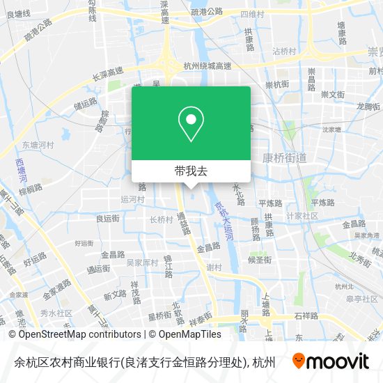 余杭区农村商业银行(良渚支行金恒路分理处)地图