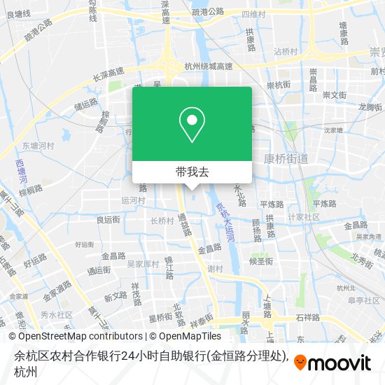 余杭区农村合作银行24小时自助银行(金恒路分理处)地图