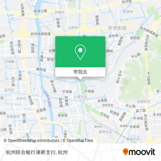 杭州联合银行康桥支行地图