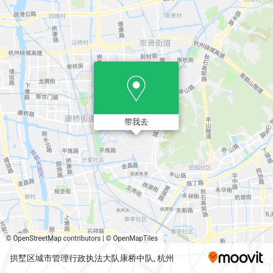 拱墅区城市管理行政执法大队康桥中队地图