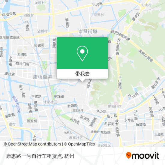 康惠路一号自行车租赁点地图