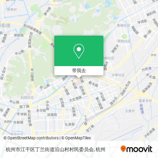 杭州市江干区丁兰街道沿山村村民委员会地图