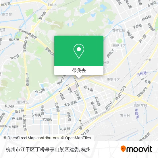 杭州市江干区丁桥皋亭山景区建委地图