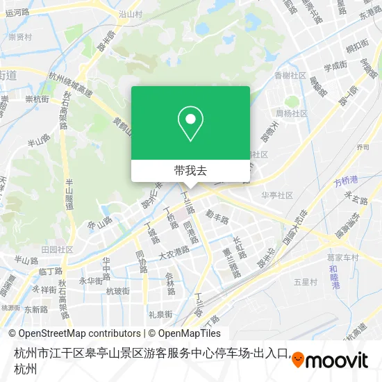 杭州市江干区皋亭山景区游客服务中心停车场-出入口地图