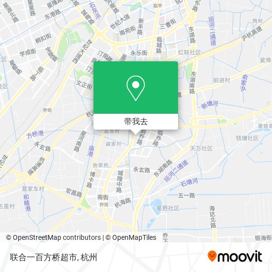 联合一百方桥超市地图