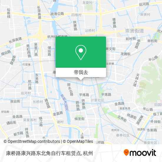 康桥路康兴路东北角自行车租赁点地图