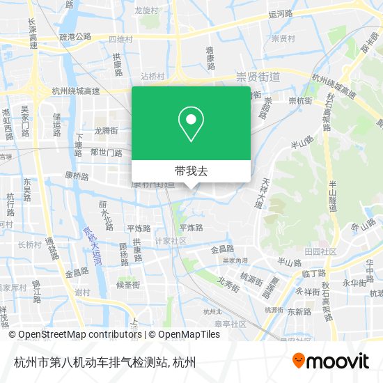 杭州市第八机动车排气检测站地图