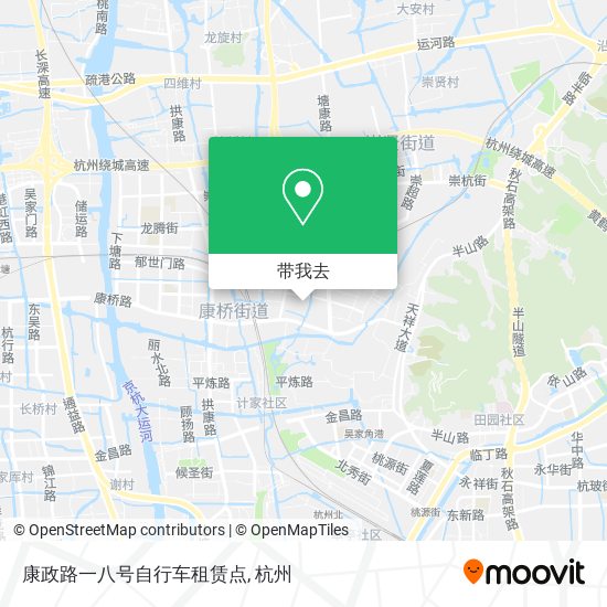 康政路一八号自行车租赁点地图