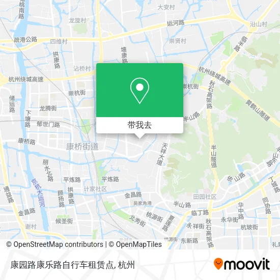康园路康乐路自行车租赁点地图