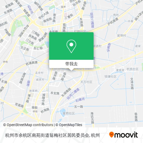 杭州市余杭区南苑街道翁梅社区居民委员会地图
