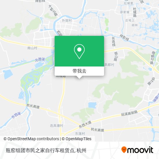 瓶窑组团市民之家自行车租赁点地图