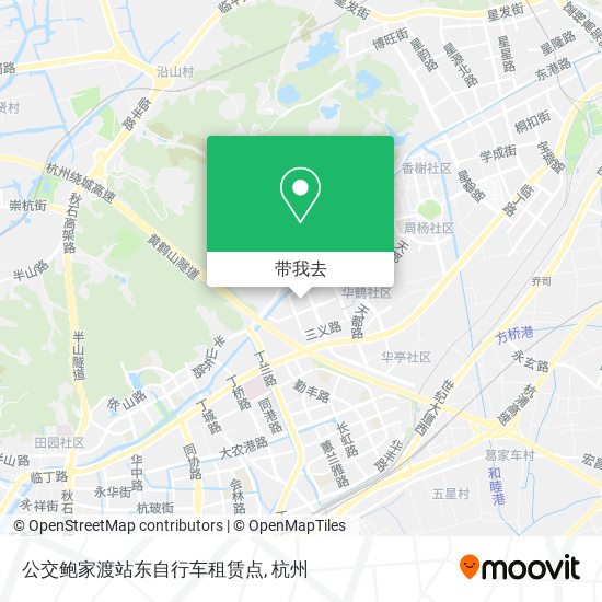 公交鲍家渡站东自行车租赁点地图