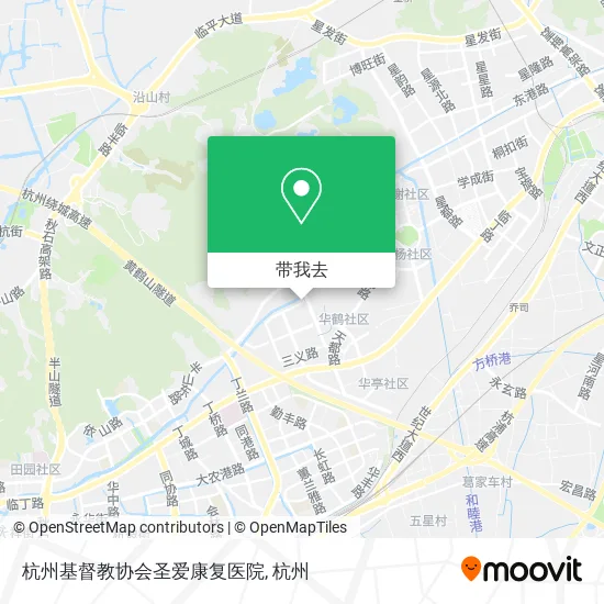 杭州基督教协会圣爱康复医院地图