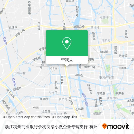 浙江稠州商业银行余杭良渚小微企业专营支行地图