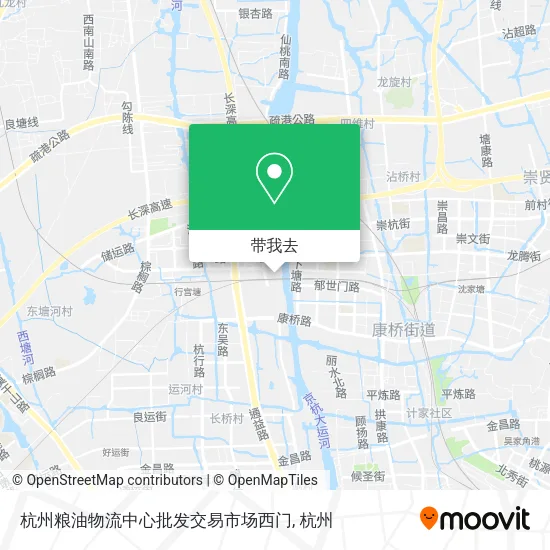 杭州粮油物流中心批发交易市场西门地图