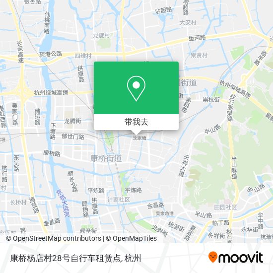 康桥杨店村28号自行车租赁点地图