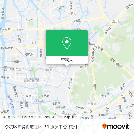余杭区崇贤街道社区卫生服务中心地图