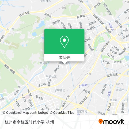 杭州市余杭区时代小学地图
