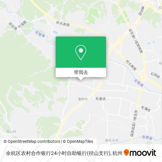 余杭区农村合作银行24小时自助银行(径山支行)地图