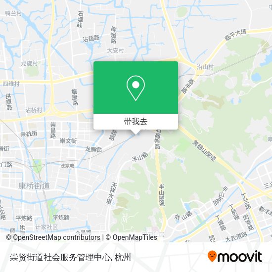 崇贤街道社会服务管理中心地图