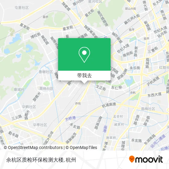 余杭区质检环保检测大楼地图