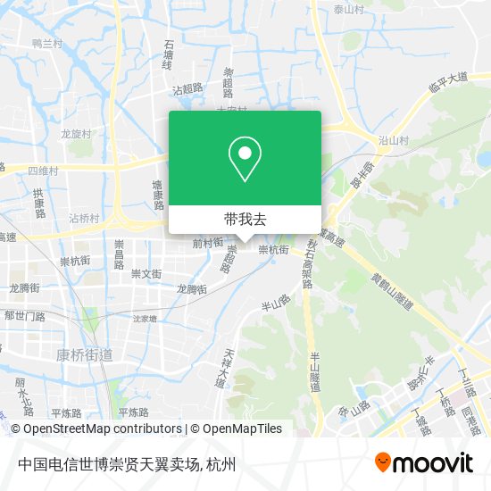 中国电信世博崇贤天翼卖场地图