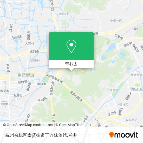 杭州余杭区崇贤街道丁连妹旅馆地图