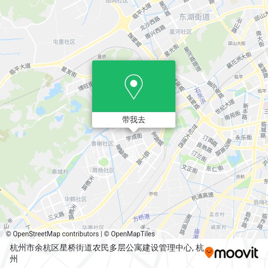 杭州市余杭区星桥街道农民多层公寓建设管理中心地图