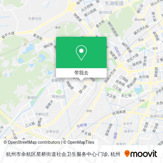 杭州市余杭区星桥街道社会卫生服务中心-门诊地图