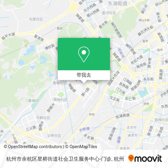 杭州市余杭区星桥街道社会卫生服务中心-门诊地图