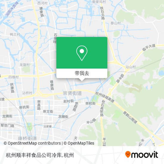 杭州顺丰祥食品公司冷库地图