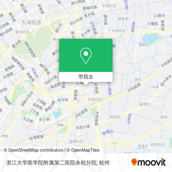 浙江大学医学院附属第二医院余杭分院地图