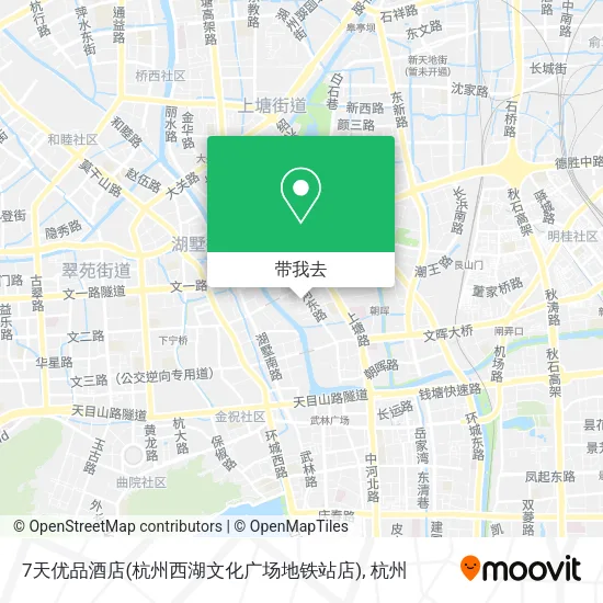 7天优品酒店(杭州西湖文化广场地铁站店)地图