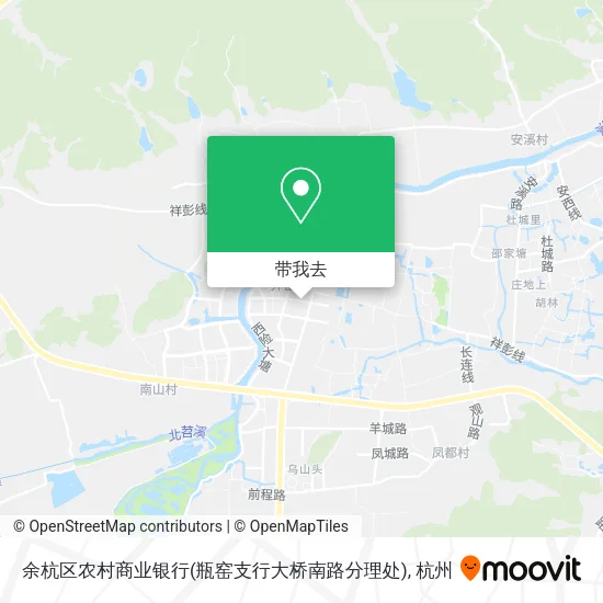 余杭区农村商业银行(瓶窑支行大桥南路分理处)地图