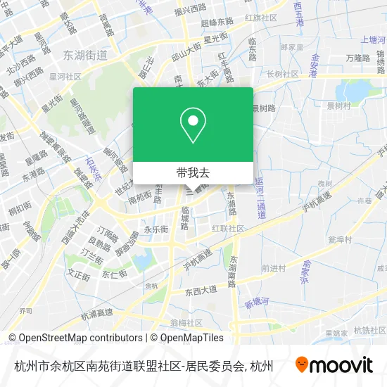 杭州市余杭区南苑街道联盟社区-居民委员会地图