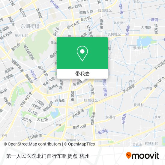 第一人民医院北门自行车租赁点地图