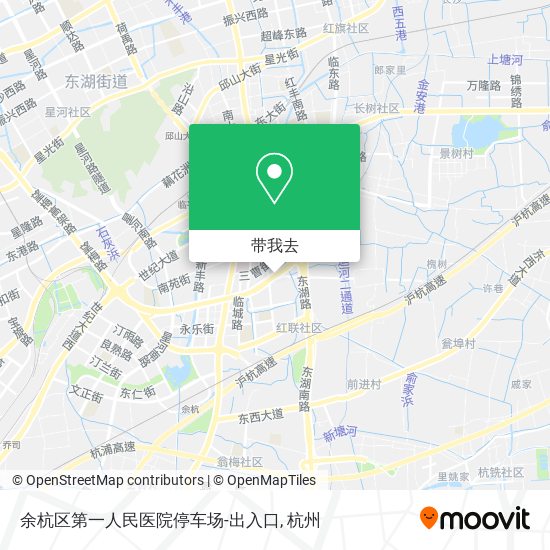 余杭区第一人民医院停车场-出入口地图