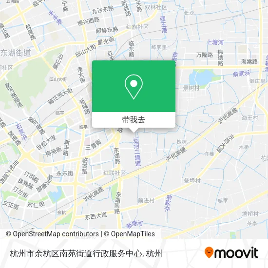 杭州市余杭区南苑街道行政服务中心地图