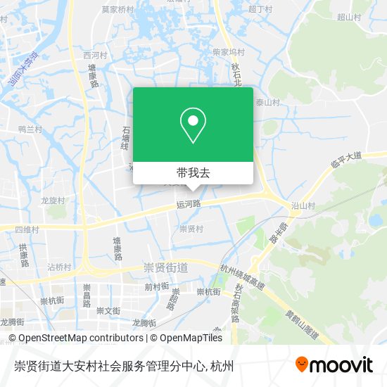 崇贤街道大安村社会服务管理分中心地图