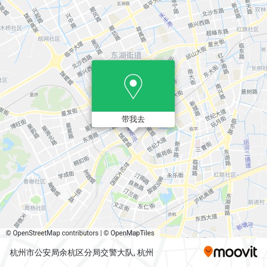 杭州市公安局余杭区分局交警大队地图